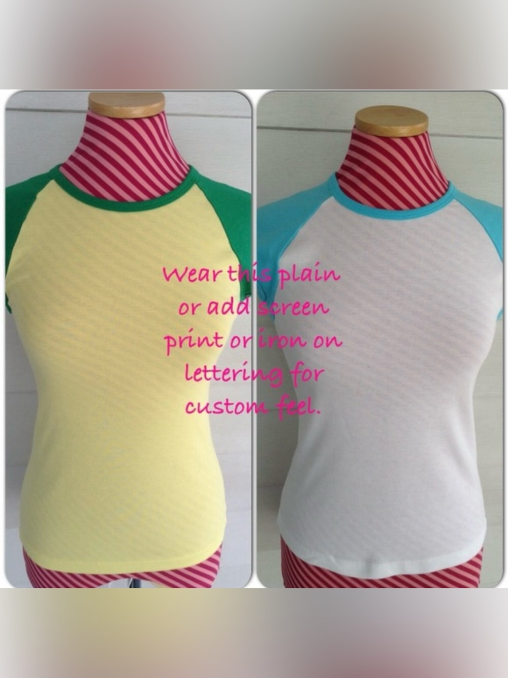 Raglan Sleeve Colorblock Fitted T-Shirt Bundle